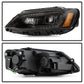 SPYDER xTune VW Jetta 11-18 *Halogen Only* Proj. Headlights w/ Light Bar - Blk PRO-JH-VJ11-LBDRL-BK 9055560