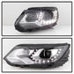 SPYDER VW Tiguan 12-17 LED/DRL Projector Headlights Chrome PRO-JH-VWT12-LED-C 9948527