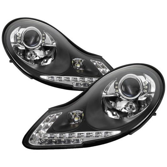 SPYDER xTune 97-04 Porsche Boxster 986 Projector Halogen Headlights - Black (PRO-ON-PBX98697-LED-BK) 9038747