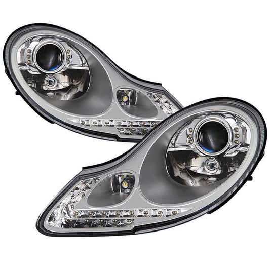 SPYDER xTune 99-02 Porsche 996 Projector Headlights - Halogen Only (No HID) Chrome PRO-ON-PBX98697-LED-C 9038754