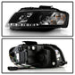Spyder Audi A3 06-08 Projector Headlights Halogen Model Only - DRL Black PRO-YD-AA306-DRL-BK 5008510