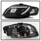 Spyder Audi A4 06-08 Projector Headlights Halogen Only - Light Tube DRL Blk PRO-YD-AA405-LTDRL-G2-BK 5071842