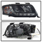 Spyder Audi A6 02-04 Projector Headlights Halogen Model Only - DRL Black PRO-YD-ADA601-DRL-BK 5008657