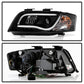 Spyder Audi A6 02-04 Projector Headlights Halogen ModelLight Tube DRL Blk PRO-YD-ADA601-LTDRL-BK 5071873