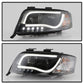 Spyder Audi A6 02-04 Projector Headlights Halogen ModelLight Tube DRL Blk PRO-YD-ADA601-LTDRL-BK 5071873