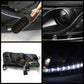 Spyder Audi A6 05-07 Projector Headlights Halogen Model Only - DRL Black PRO-YD-ADA605-DRL-BK 5029416