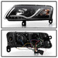 Spyder Audi A6 05-07 Projector Headlights Halogen Light Tube DRL Blk PRO-YD-ADA605-LTDRL-BK 5071903