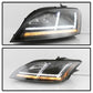 Spyder 08-15 Audi TT Halogen Projector Headlights w/Seq Turn Signal - Black (PRO-YD-ATT08-BK) 5085535