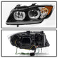 Spyder BMW E90 3-Series 06-08 4DR Headlights - Halogen Model Only - Black PRO-YD-BMWE9005V2-AM-BK 5083432