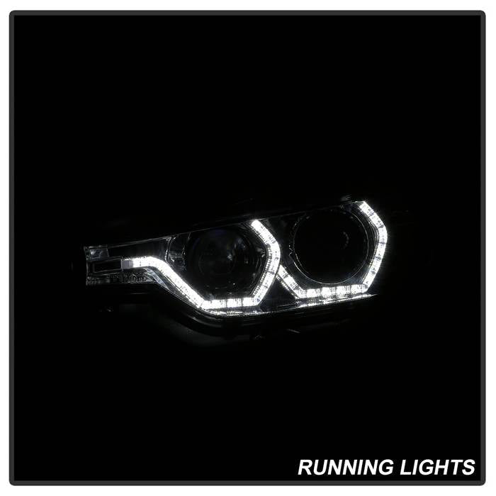 Spyder 12-14 BMW F30 3 Series 4DR Projector Headlights - LED DRL - Smoke (PRO-YD-BMWF3012-DRL-SM) 5084361
