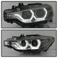 Spyder 12-14 BMW F30 3 Series 4DR Projector Headlights - LED DRL - Smoke (PRO-YD-BMWF3012-DRL-SM) 5084361