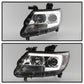 Spyder Chevy Colorado 15-17 Projector Headlights - Light Bar LED - Chrome