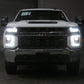 SPYDER 20-23 Chevy Silverado 2500/3500 Proj Headlights - LED DRL - Black PRO-YD-CSHD20SI-SEQ-BK 5088796