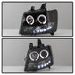 Spyder Chevy Suburban 1500 07-14 Projector Headlights LED Halo LED Blk Smke PRO-YD-CSUB07-HL-BSM 5078346