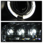 Spyder Dodge Dakota 05-07 Projector Headlights LED Halo Black High H1 Low H1 PRO-YD-DDAK05-BK 5009760