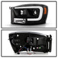 SPYDER 06-08 Dodge Ram 1500 LED Headlights - Black PRO-YD-DR06PL-BK 5088178