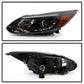 Spyder Ford Focus 12-14 Projector Headlights Halogen Model Only - DRL Black PRO-YD-FF12-DRL-BK 5072832