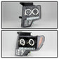 Spyder Ford F150 09-14 Projector Headlights Halogen Model- LED Halo LED Blk PRO-YD-FF15009-HL-BK 5010230