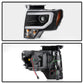 Spyder Ford F150 09-14 Projector Headlights Halogen Model- Light Bar DRL Blk PRO-YD-FF15009-LBDRL-BK 5077592