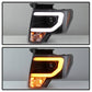 Spyder 09-14 Ford F-150 Projector Headlights - Halogen Model Light Bar - Blk PRO-YD-FF15009-SBLB-BK 5086204