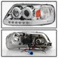 Spyder Ford F150 97-0 Projector - LED Halo Amber Reflctr LED Chome PRO-YD-FF15097-1P-AM-C 5010278
