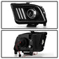 Spyder 05-08 Ford Mustang Projector Headlights V2 w/ LED DRL - Black (PRO-YD-FM05V2-DRL-BK) 5083876