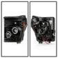 Spyder Ford Super Duty 11-16 Projector Headlights LEDHalo DRL All Black PRO-YD-FS11-HL-BKV2 5086013