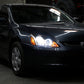 Spyder Honda Accord 03-07 Projector Headlights LED Halo Amber Reflctr LED Blk PRO-YD-HA03-AM-BK 5010636