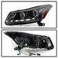 Spyder Honda Accord 08-12 4Dr Projector Headlights- LED Halo DRL Blk PRO-YD-HA08-4D-HL-BK 5010667