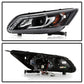 Spyder Honda Accord 2013-2015 4DR Projector Headlights Light Bar DRL Black PRO-YD-HA13-LBDRL-BK 5080530