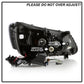 Spyder Honda Accord 2013-2015 4DR Projector Headlights Light Bar DRL Black PRO-YD-HA13-LBDRL-BK 5080530