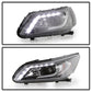 Spyder Honda Accord 2013-2015 4DR Projector Headlights Light Bar DRL Black PRO-YD-HA13-LBDRL-BK 5080530