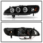 Spyder Honda Accord 98-02 1PC Projector Headlights LED Halo Amber Reflctr Blk PRO-YD-HA98-AM-BK 5010728