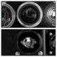 Spyder Honda Accord 98-02 1PC Projector Headlights LED Halo Amber Reflctr Blk PRO-YD-HA98-AM-BK 5010728