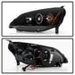 Spyder Honda Civic 01-03 2/4DR Projector Headlights - LED Halo Amber Reflector Blk PRO-YD-HC01-AM-BK 5010759