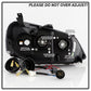 Spyder Honda Civic 01-03 2/4DR Projector Headlights - LED Halo Amber Reflector Blk PRO-YD-HC01-AM-BK 5010759