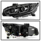 SPYDER Honda Civic 16-20 LED Model High-Power LED Module Headlights - Black (PRO-YD-HC16LEDAP-SEQGR-BK) 5088932