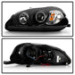 Spyder Honda Civic 96-98 Projector Headlights LED Halo Amber Reflctr Blk PRO-YD-HC96-AM-BK 5010902