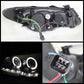 Spyder Hyundai Elantra 07-10 Projector Headlights LED Halo DRL Blk PRO-YD-HYELAN07-DRL-BK 5070241