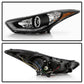 Spyder Hyundai Elantra 11-13 Projector Headlights LED Halo DRL Blk PRO-YD-HYELAN11-DRL-BK 5073662