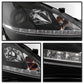 Spyder Lexus IS 250/350 2006-2010 Projector Headlights DRL Black PRO-YD-LIS06-DRL-BK 5080059