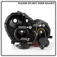 Spyder Mercedes Benz C-Class 01-05 4 DrProjector Headlights Halogen LED Halo Blk PRO-YD-MBW203-HL-BK 5011251