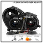 Spyder Mercedes Benz C-Class 01-05 4 DrProjector Headlights Halogen-LED Halo Chrm PRO-YD-MBW203-HL-C 5011268