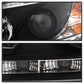 Spyder Mercedes Benz C-Class 08-11 Projector Headlights Halogen - DRL Blk PRO-YD-MBW20408-DRL-BK 5042262