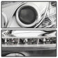 Spyder Mercedes Benz C-Class 08-11 Projector Headlights Halogen - DRL Chrm PRO-YD-MBW20408-DRL-C 5042255