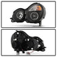 Spyder Mercedes Benz E-Class 00-02 Projector Headlights LED Halo Blk PRO-YD-MBW21099-HL-BK 5011299