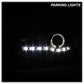 Spyder Mitsubishi Lancer/EVO-10 08-14 Projector Halogen Model- LED Halo DRL Blk PRO-YD-ML08-DRL-BK 5039392