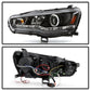 Spyder Mitsubishi Lancer/EVO-10 08-14 Projector Halogen Model- LED Halo DRL Blk PRO-YD-ML08-DRL-BK 5039392