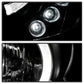 Spyder Toyota Camry 02-06 Projector Headlights LED Halo LED Black High H1 Low H1 PRO-YD-TCAM02-HL-BK 5064301