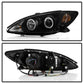 Spyder Toyota Camry 02-06 Projector Headlights LED Halo LED Black High H1 Low H1 PRO-YD-TCAM02-HL-BK 5064301